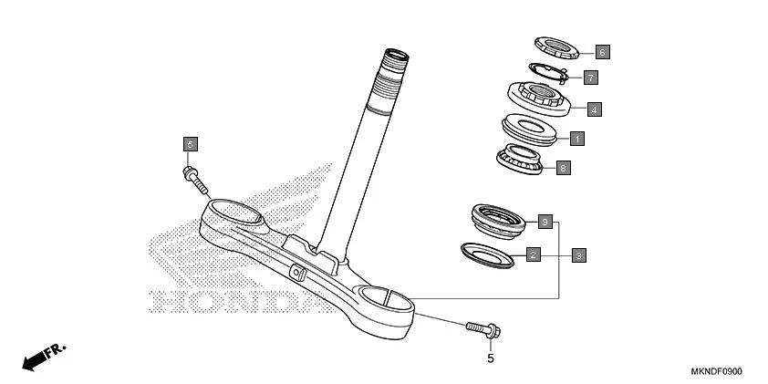 F-9 STEERING STEM assembly diagram for HONDA CBR650R CBR650RAL