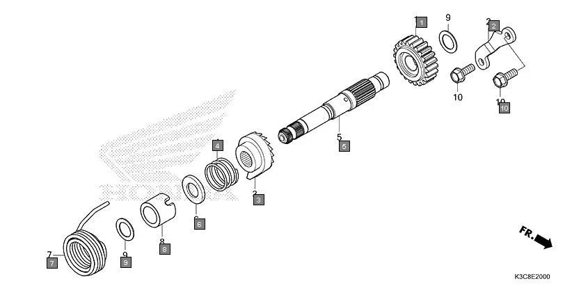 E-20 KICK STARTER SPINDLE