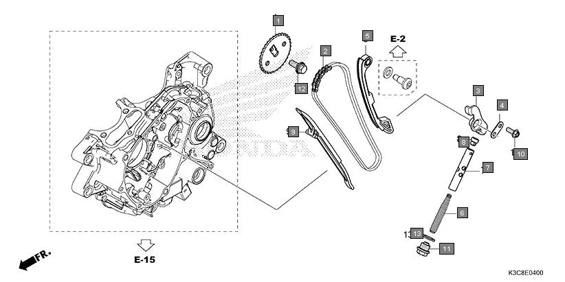 E-4 CAM CHAIN/TENSIONER