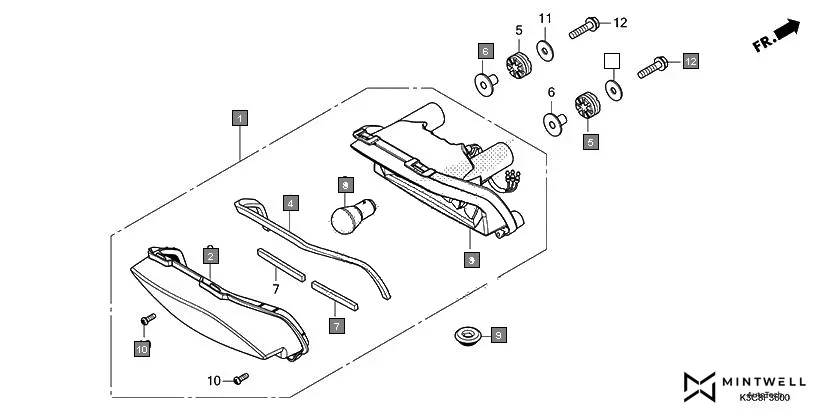 F-36 TAILLIGHT diagram showing 94103-06800