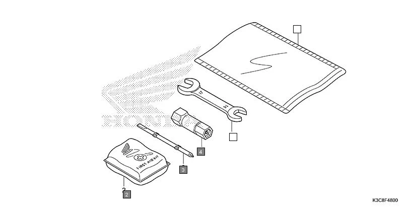 F-48 TOOL assembly diagram for HONDA Shine100 DX CD100RNT