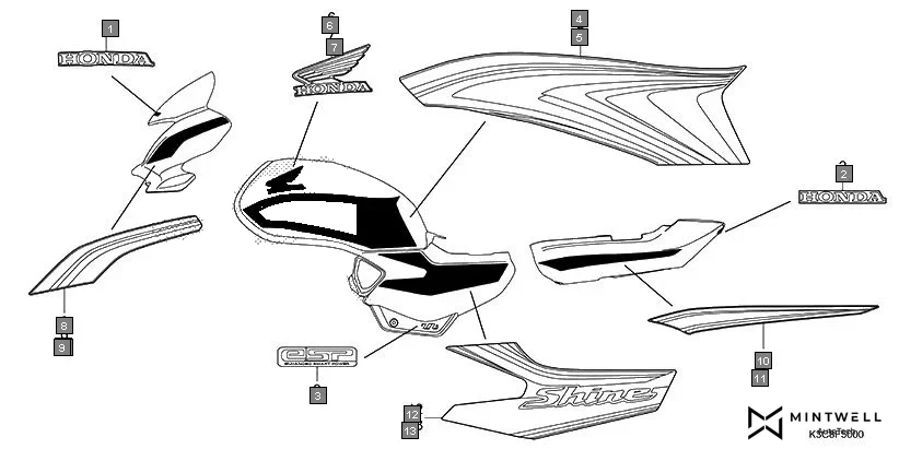 F-50 STRIPE/MARK diagram showing 86170-K0L-D00