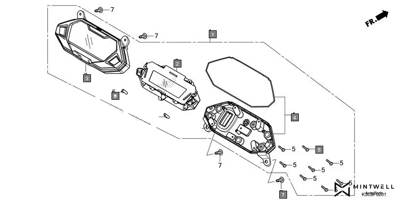 F-2-1 METER(CD100RNT) assembly diagram for HONDA Shine100 DX CD100RNT