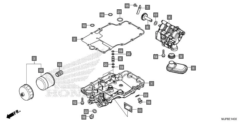 E-14 OIL PAN/OIL PUMP