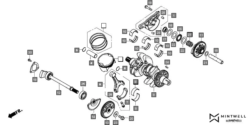 E-16 CRANKSHAFT/PISTON