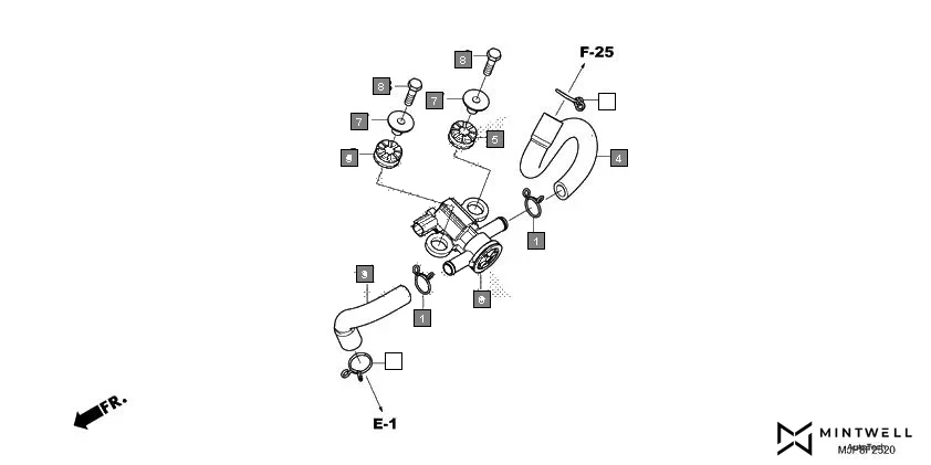 F-25-20 AIR INJECTION SOLENOID VALVE diagram showing 15772-551-000