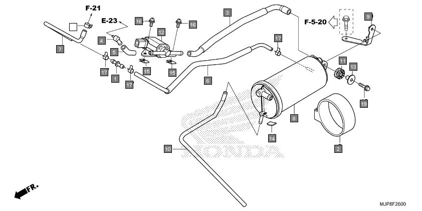 F-26 CANISTER diagram showing 17415-KZZ-900