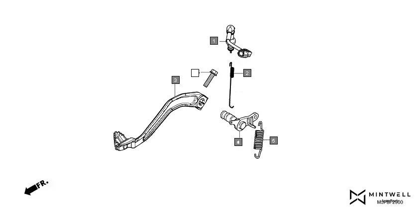 F-29 REAR BRAKE PEDAL diagram showing 35350-MJP-G51