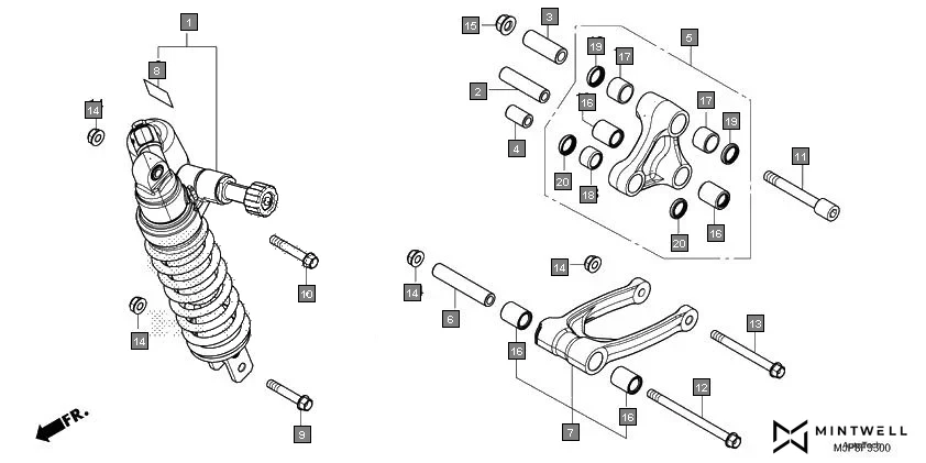 F-33 REAR CUSHION diagram showing 90126-MJP-G50