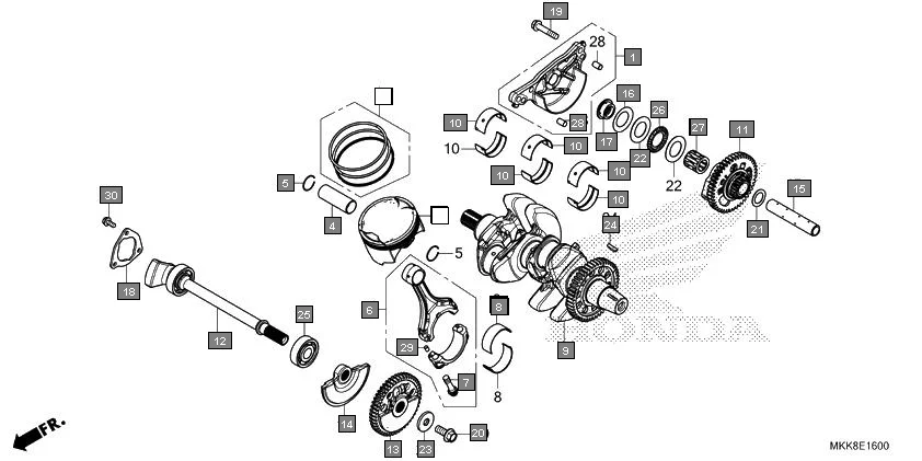 E-16 CRANKSHAFT/PISTON