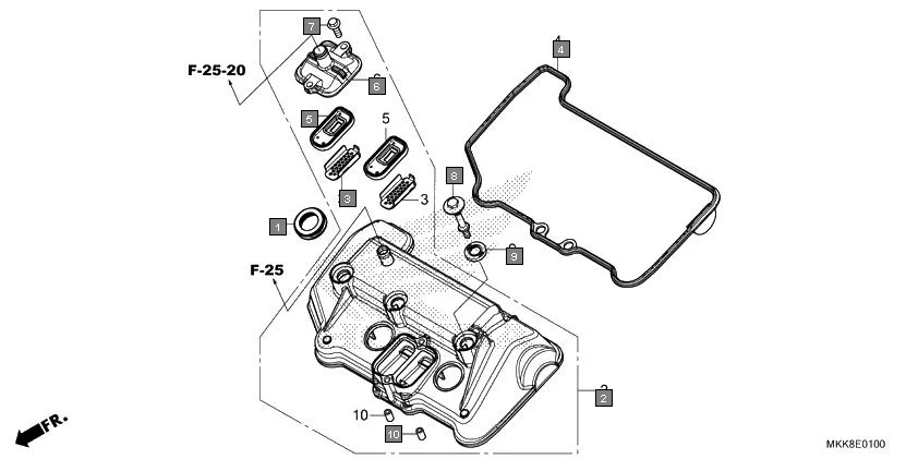 E-1 CYLINDER HEAD COVER