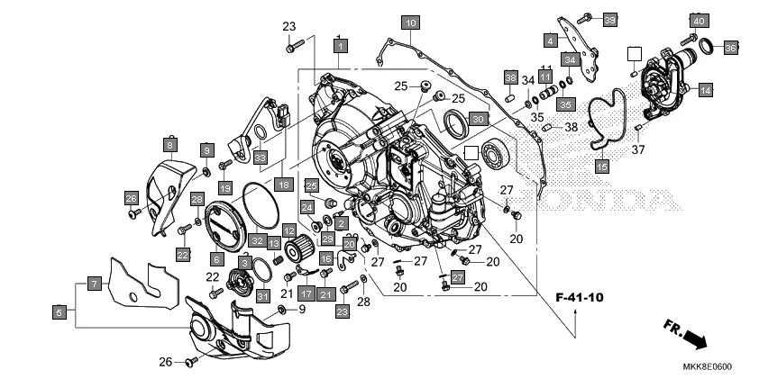E-6 RIGHT CRANKCASE COVER