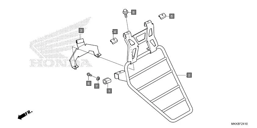 F-24-10 SARI GUARD diagram showing 50601-MJP-MF0