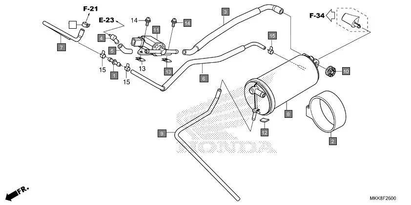 F-26 CANISTER assembly diagram for HONDA Africa Twin CRF1000DJ