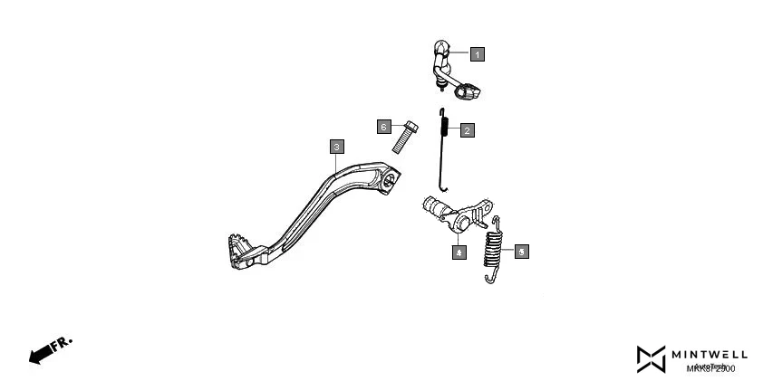 F-29 PEDAL assembly diagram for HONDA Africa Twin CRF1000DK