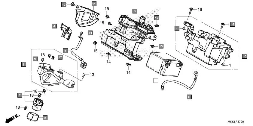 F-37 BATTERY diagram showing 18357-KA4-710