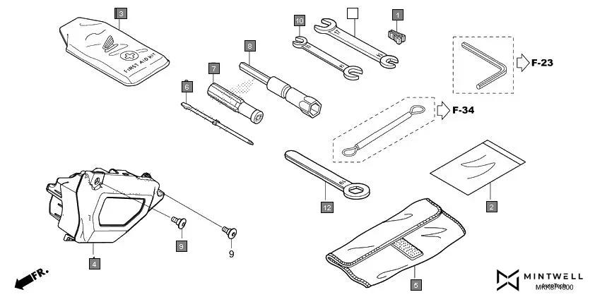 F-48 TOOL assembly diagram for HONDA Africa Twin CRF1000DK