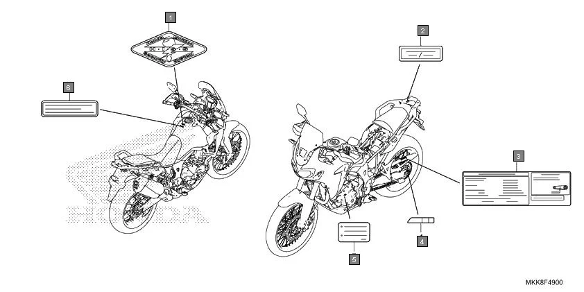 F-49 CAUTION LABEL diagram showing 17528-MAT-D70
