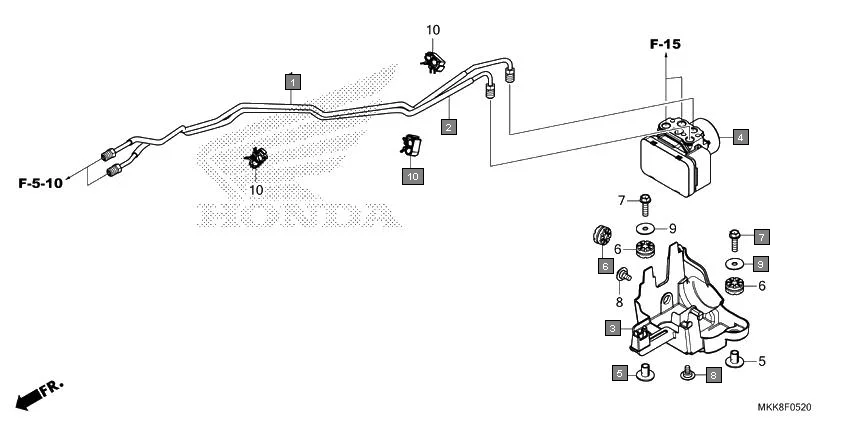 F-5-20 ABS MODULATOR assembly diagram for HONDA Africa Twin CRF1000DJ