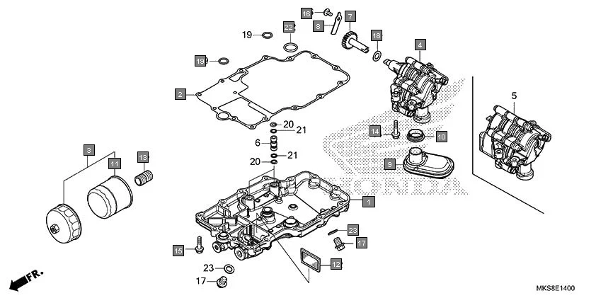 E-14 OIL PAN/OIL PUMP