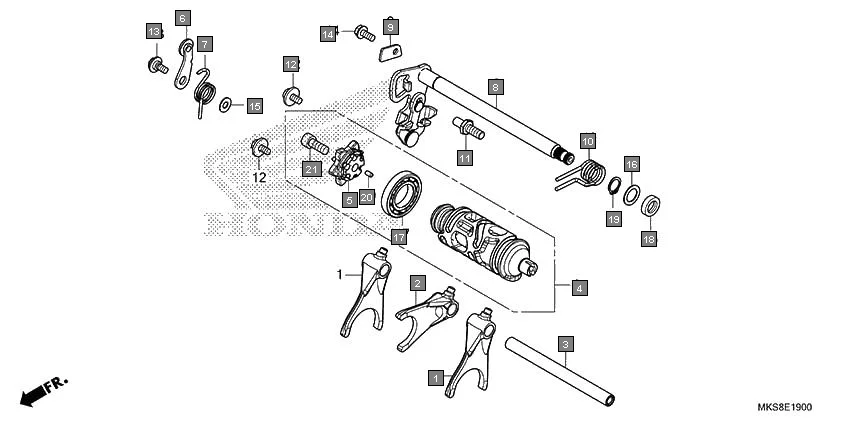 E-19 GEARSHIFT DRUM(CRF1100AL2)