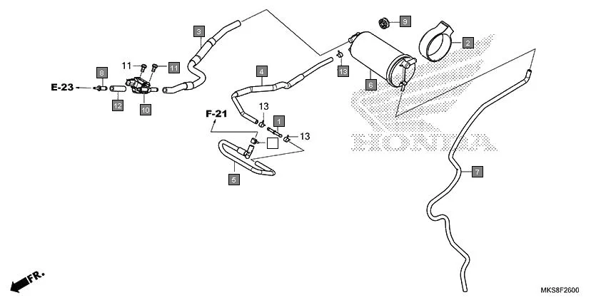 F-26 CANISTER diagram showing 95001-75045-40