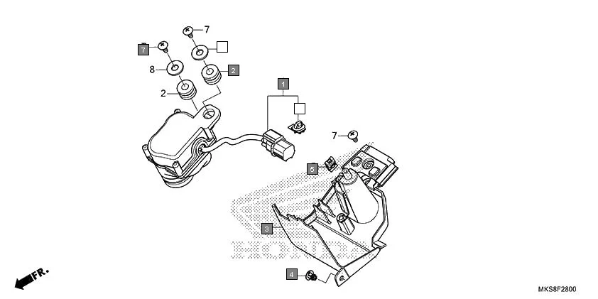 F-28 SERVO MOTOR assembly diagram for HONDA Africa Twin CRF1100DL2N