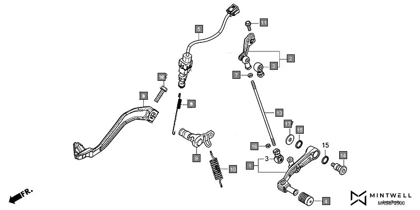 F-29 PEDAL diagram showing 24781-KE1-000