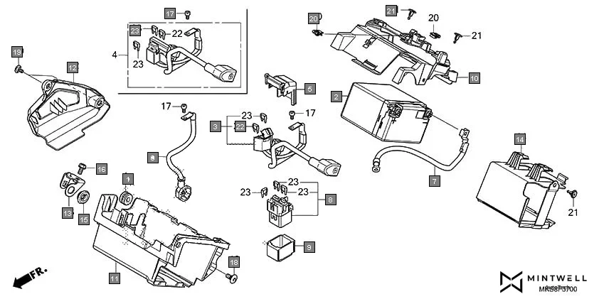 F-37 BATTERY diagram showing 80123-MKS-E00