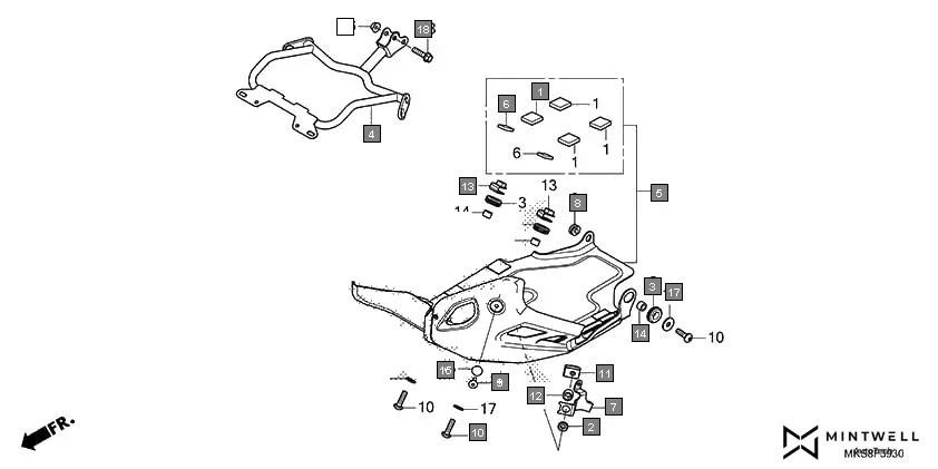 F-39-30 SKID PLATE diagram showing 80101-283-000