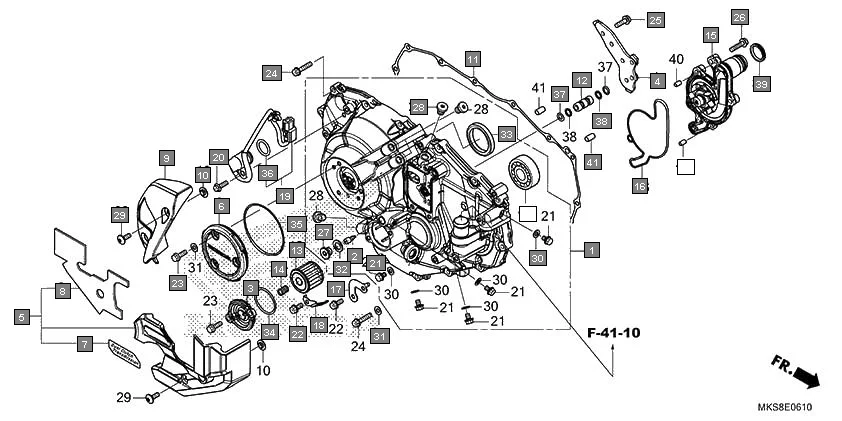 E-6-10 RIGHT CRANKCASE COVER(CRF1100DL2)