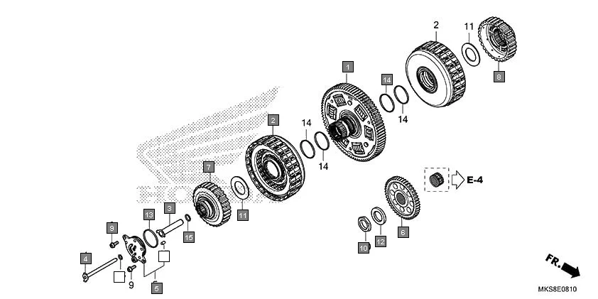 E-8-10 CLUTCH(CRF1100DL2)