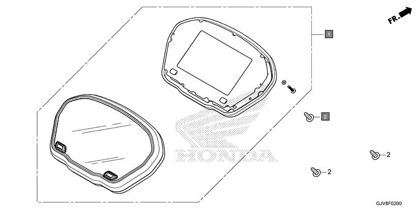 F-2 METER assembly diagram for HONDA QC1 EFS9001S