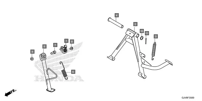 F-35 STAND assembly diagram for HONDA QC1 EFS9001S