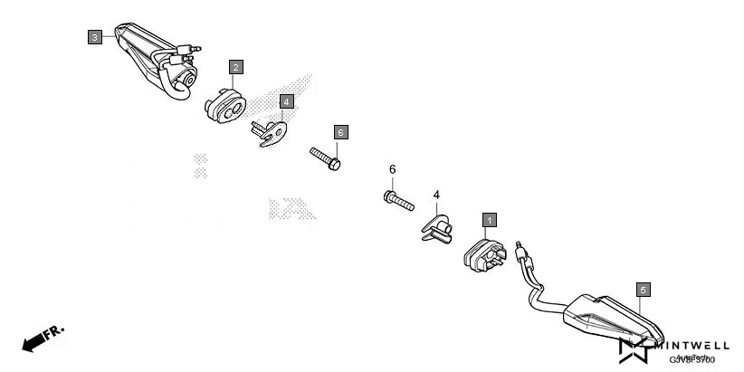 F-37 REAR WINKER assembly diagram for HONDA QC1 EFS9001S