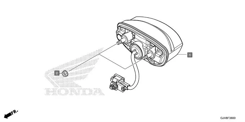 F-38 TAILLIGHT assembly diagram for HONDA QC1 EFS9001S