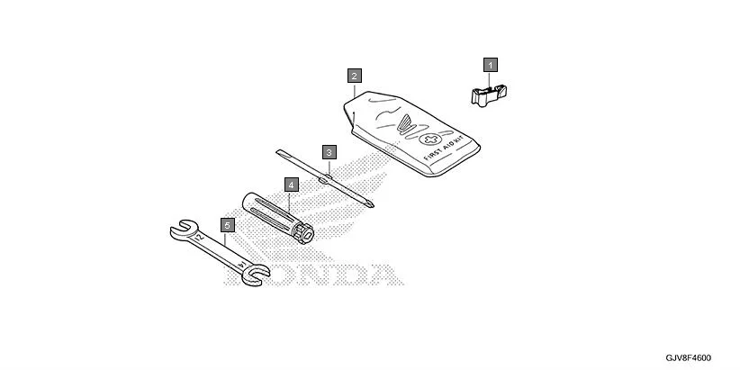 F-46 TOOL assembly diagram for HONDA QC1 EFS9001S