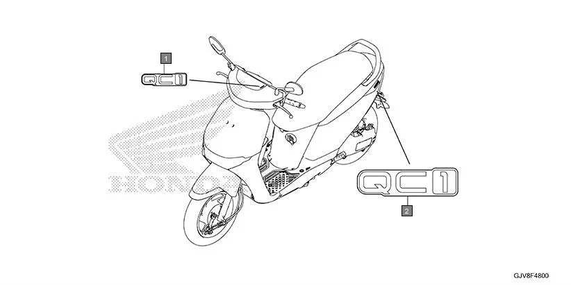 F-48 MARK assembly diagram for HONDA QC1 EFS9001S