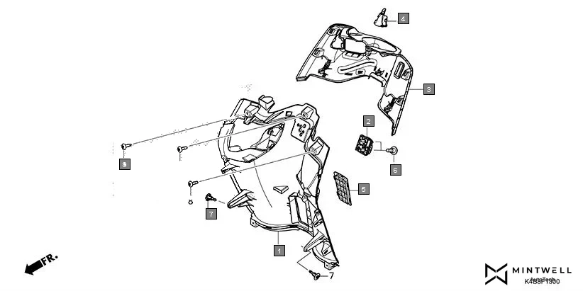 F-13 INNER COVER diagram showing 81132-K4B-D00ZF
