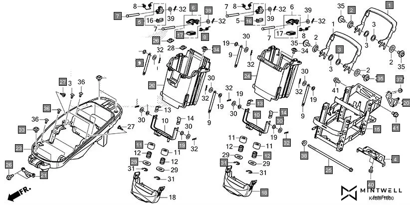 F-16 BATTERY BASKET/BATTERY HOLDER diagram showing 94050-08080