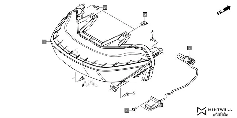 F-38-10 REAR COMBINATION LIGHT diagram showing 33720-K4B-D01
