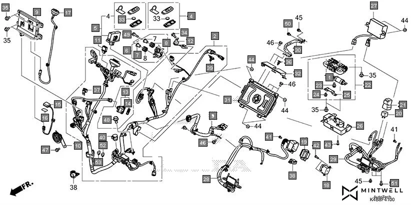 F-41 WIRE HARNESS/FOB KEY diagram showing 90107-KVB-900