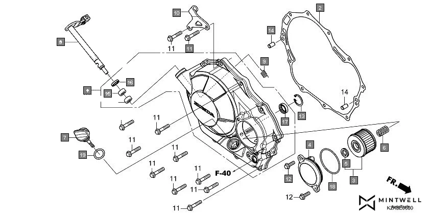 E-6 RIGHT CRANKCASE COVER