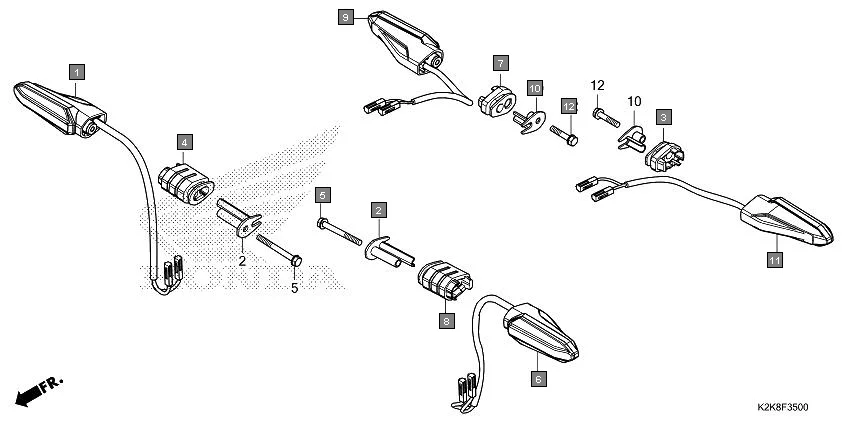 F-35 WINKER assembly diagram for HONDA CB300F MC300AS