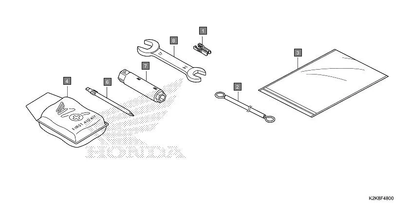 F-48 TOOL assembly diagram for HONDA CB300F MC300AS