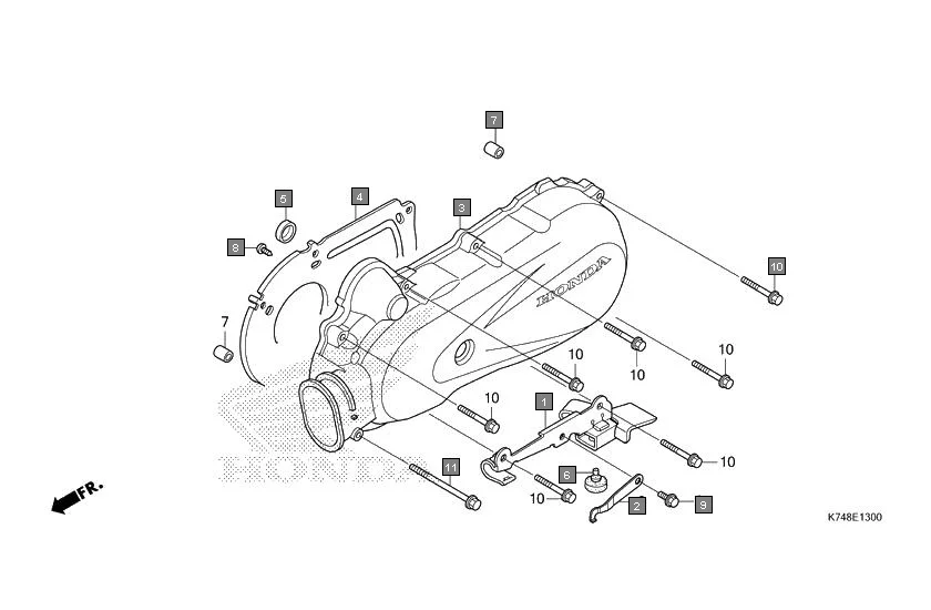E-13 LEFT CRANKCASE COVER
