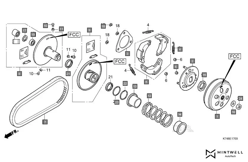 E-17 DRIVEN FACE(F.C.C.)