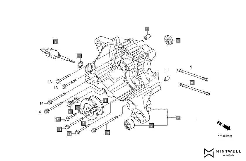 E-19-10 RIGHT CRANKCASE
