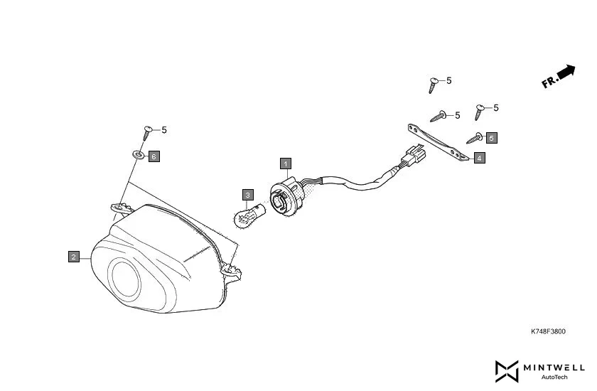 F-38 TAILLIGHT assembly diagram for HONDA Navi NVA110G