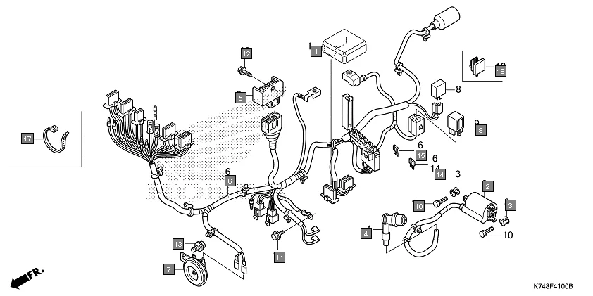 F-41 WIRE HARNESS assembly diagram for HONDA Navi NVA110H